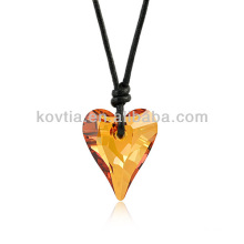 Wholesale natural stone heart shape crystal pendant